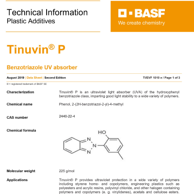 افزودنی BASF Tinuvin P