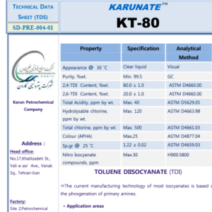 TOLUENE DIISOCYANATE (TDI) KT 80