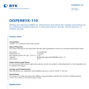 افزودنی دیسپرسینگ ایجنت DISPERBYK 110